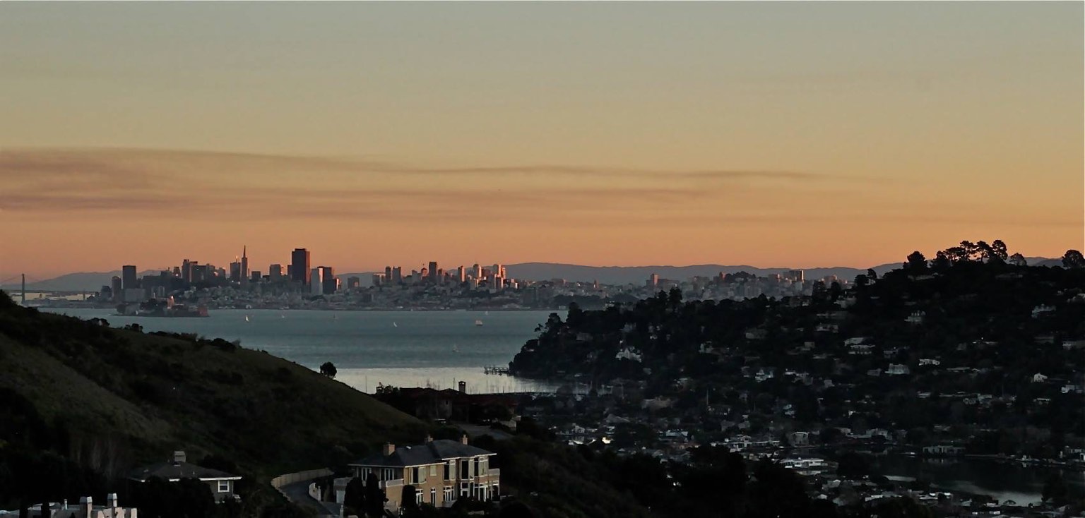 San Francisco skyline at sunset