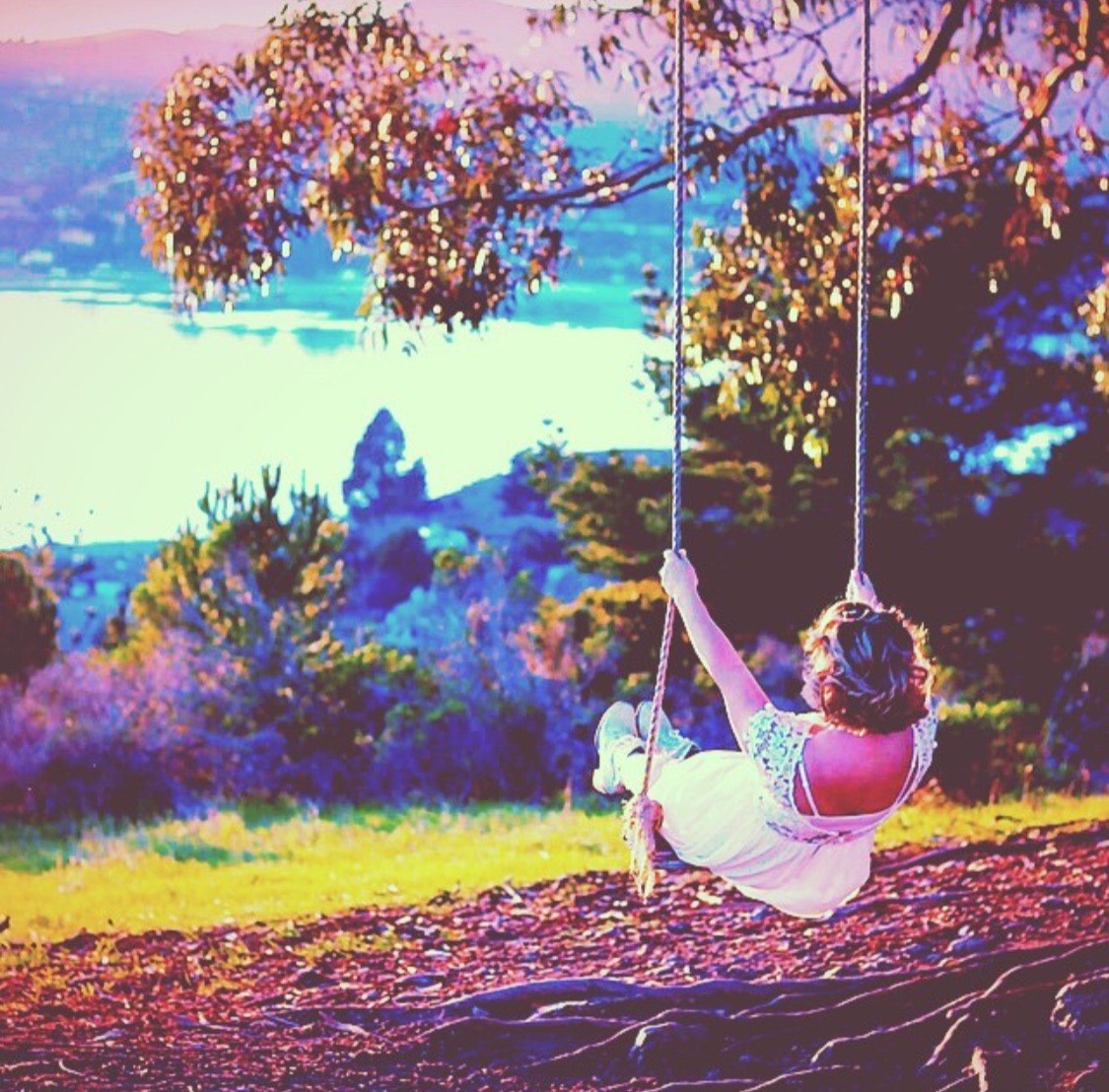 Woman on a swing